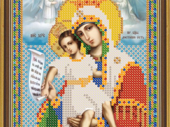 Рисунок на ткани Божия Матерь Достойно Есть, БИС 5011, Нова Слобода Рисунок на ткани Божия Матерь Достойно Есть, БИС 5011, Нова Слобода