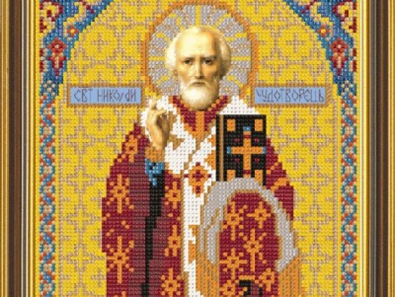 Рисунок на ткани Св. Николай Чудотворец БИС 9028, Нова Слобода Рисунок на ткани Св. Николай Чудотворец БИС 9028, Нова Слобода