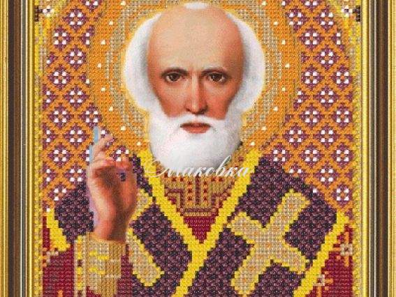 Рисунок на ткани Святитель Николай Чудотворец, БИС 9063, Нова Слобода