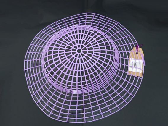 KP075 Капелюх Канва пластикова (каркас) бузковий