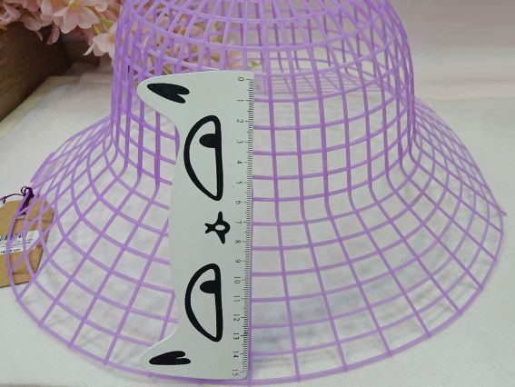 KP075 Капелюх Канва пластикова (каркас) бузковий