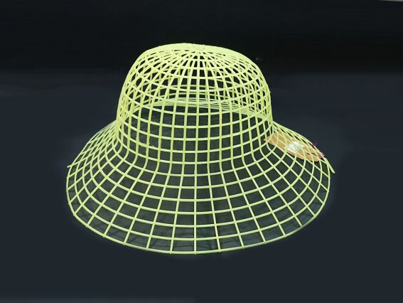 Пластикова канва (каркас) для капелюха KP072 Жовта Пластикова канва (каркас) для капелюха KP072 Жовта