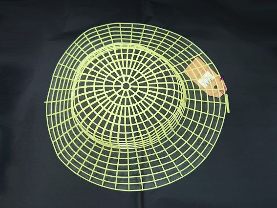 KP073 Капелюх Канва пластикова (каркас) Жовтий