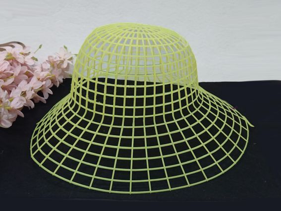 KP073 Капелюх Канва пластикова (каркас) Жовтий