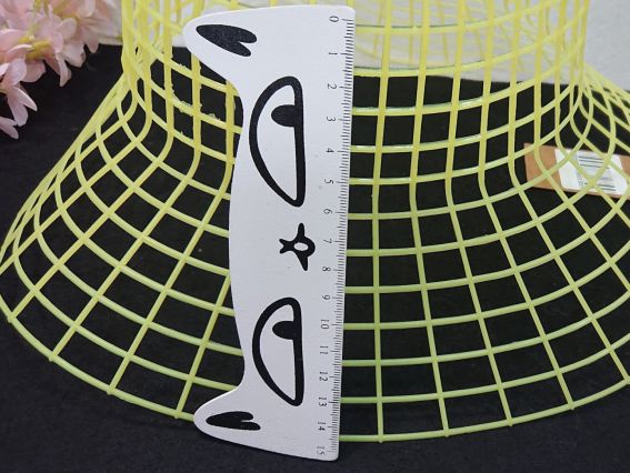 KP073 Капелюх Канва пластикова (каркас) Жовтий