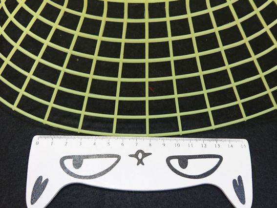 KP073 Капелюх Канва пластикова (каркас) Жовтий