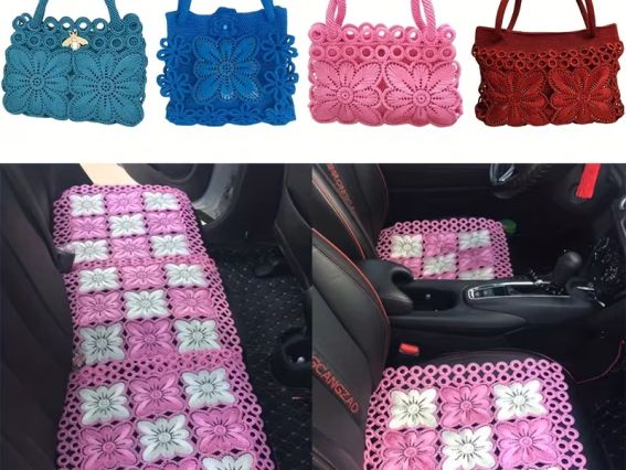 Пластиковая канва, или сетка в форме бабочки или цветка, размер 11*11см