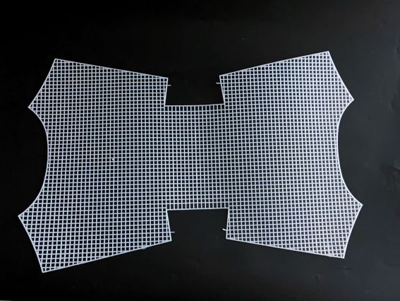 Канва пластикова для сумки біла Кошик 32*51см