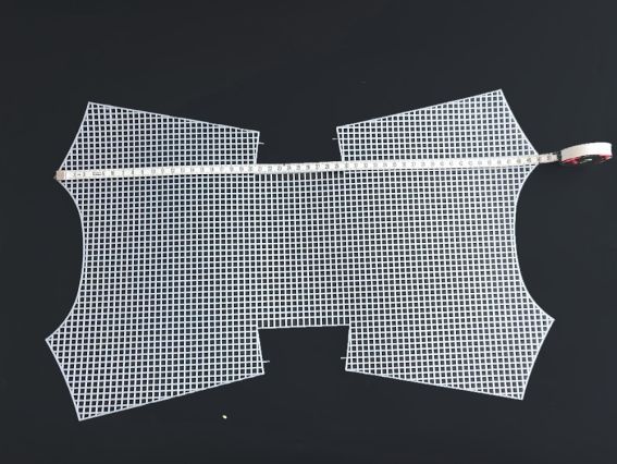 Канва пластикова для сумки біла Кошик 32*51см