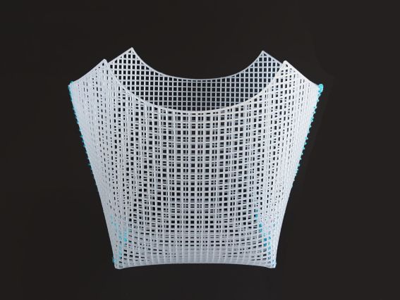 Канва пластикова для сумки біла Кошик 32*51см