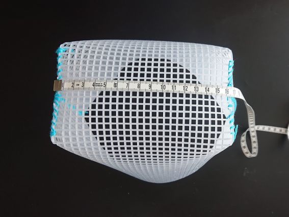 Канва пластикова для сумки біла Кошик 32*51см