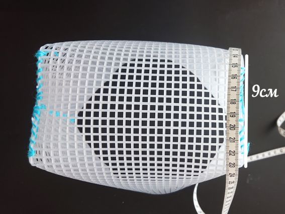 Канва пластикова для сумки біла Кошик 32*51см