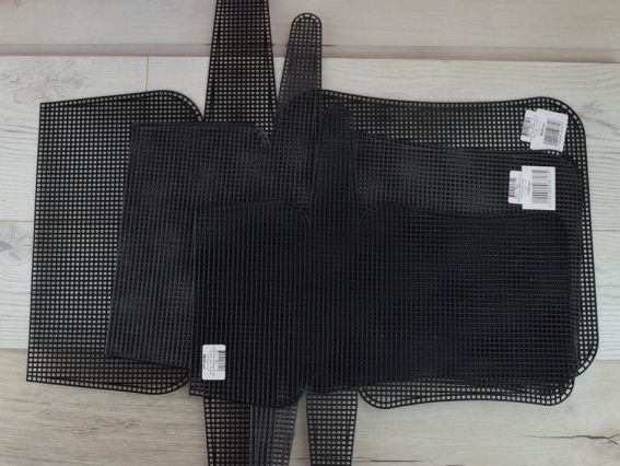 Канва пластиковая для сумки маленькая Черная, размер 33,3x35 см, 1шт, 