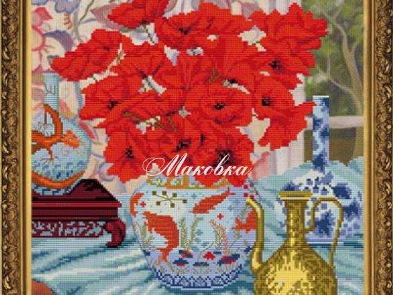 Цветочный натюрморт. Маки. СВ3009, ТМ Конфетти Цветочный натюрморт. Маки. СВ3009, ТМ Конфетти