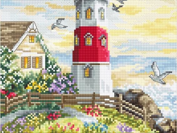 LETI 917 The Lighthouse (маяк) Letistitch набор для вышивания нитками  LETI 917 The Lighthouse (маяк) Letistitch набор для вышивания нитками 