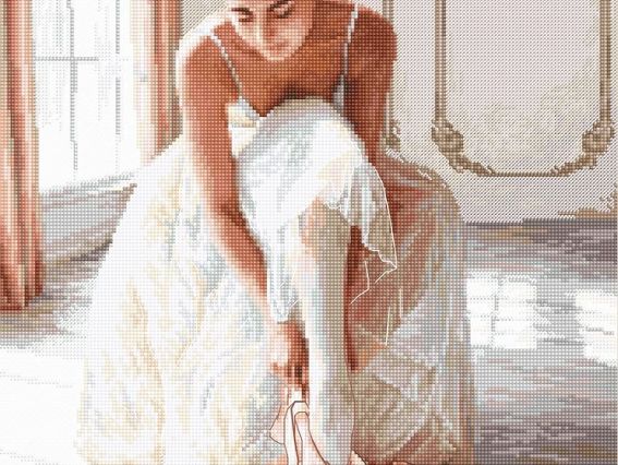 Набір для вишивання хрестом LETI 941 A beautiful moment (балерина) Letistitch