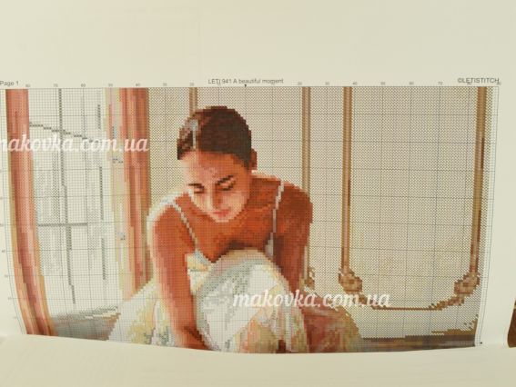Набір для вишивання хрестом LETI 941 A beautiful moment (балерина) Letistitch