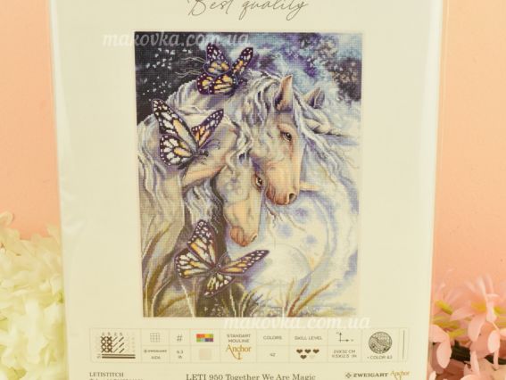 Набір для вишивання хрестом LETI 950 Together We Are Magic Letistitch (одноріг)