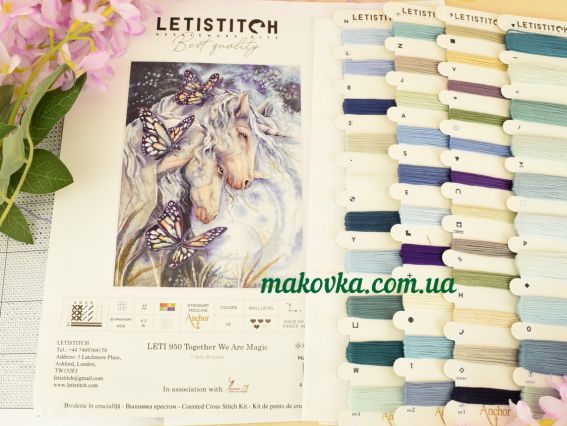 Набір для вишивання хрестом LETI 950 Together We Are Magic Letistitch (одноріг)