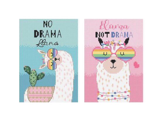L8044 No Drama Llama Letistitch набір для вишивання нитками