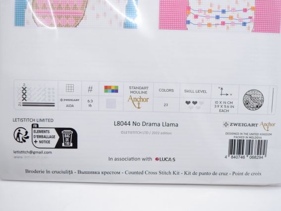 Набір для вишивання хрестом Letistitch L8044 No Drama Llama (лама)