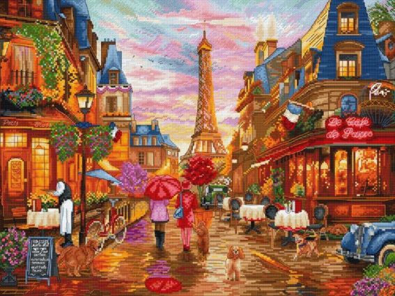 L9975 After the Rain, Paris (Після дощу, Париж) Letistitch набір для вишивання нитками  L9975 After the Rain, Paris (Після дощу, Париж) Letistitch набір для вишивання нитками 
