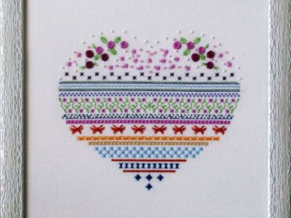 1054 Весеннее настроение, Леди, вышивка нитками 1054 Весеннее настроение, Леди, вышивка нитками