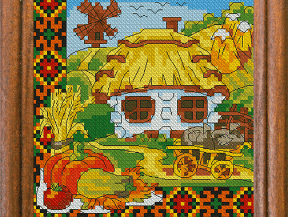 1301 Жатва вышивка Леди 1301 Жатва вышивка Леди