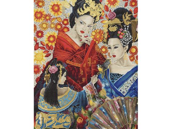 L8018 Geisha Song  набор для вышивания нитками 