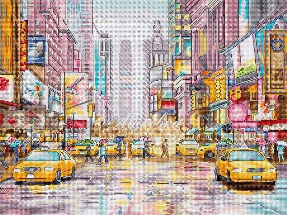 L8222 New York times square (Нью-Йорк Таймс-сквер) Letistitch набор для вышивания нитками 