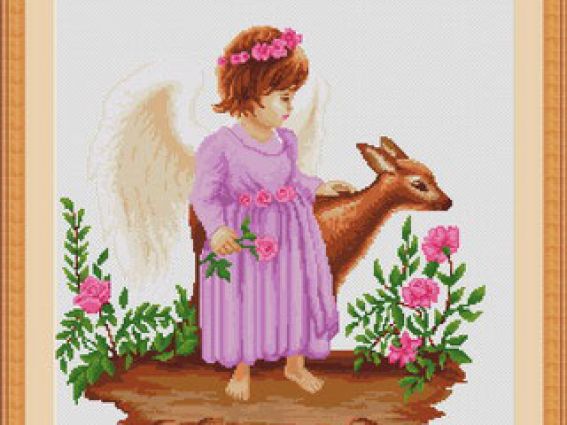 Ангелочек с олененком B263 Luka-S Ангелочек с олененком B263 Luka-S