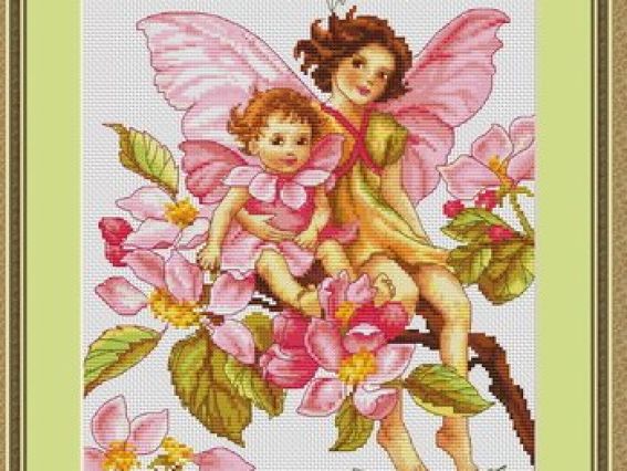 В298 Цветы яблони вышивка Luca-S GoblenSet В298 Цветы яблони вышивка Luca-S GoblenSet