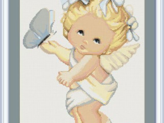 В368 Ангелочек с бабочкой, Luca-S В368 Ангелочек с бабочкой, Luca-S