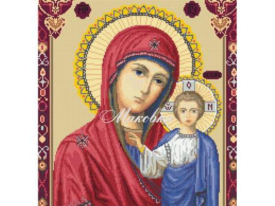 В446 Казанська Божа мати, Luca-S вишивка нитками В446 Казанська Божа мати, Luca-S вишивка нитками