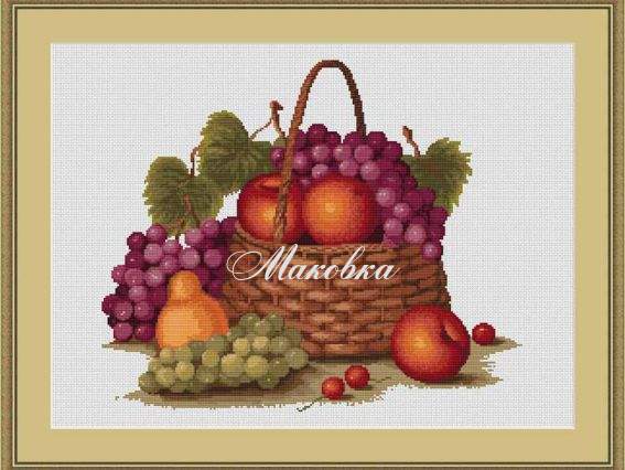 B450 Корзина с фруктами (Натюрморт с яблоками) Лука-С B450 Корзина с фруктами (Натюрморт с яблоками) Лука-С