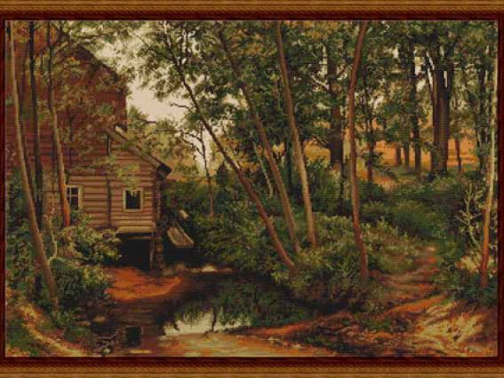 Набір для вишивання хрестиком B456 Млин у лісі. Шишкін Лука-С