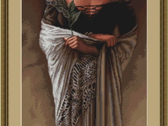 B469 Испанка с цветком вышивка B469 Испанка с цветком вышивка