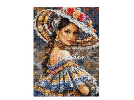 B706 Мексиканський фестиваль (дівчина) Luca-S вишивка нитками B706 Мексиканський фестиваль (дівчина) Luca-S вишивка нитками