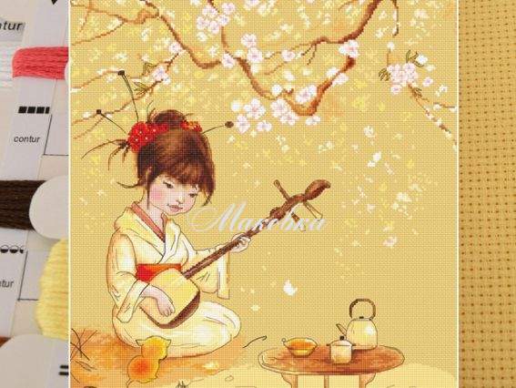 B1144 Чай, Luca-S набір для вишивання нитками B1144 Чай, Luca-S набір для вишивання нитками