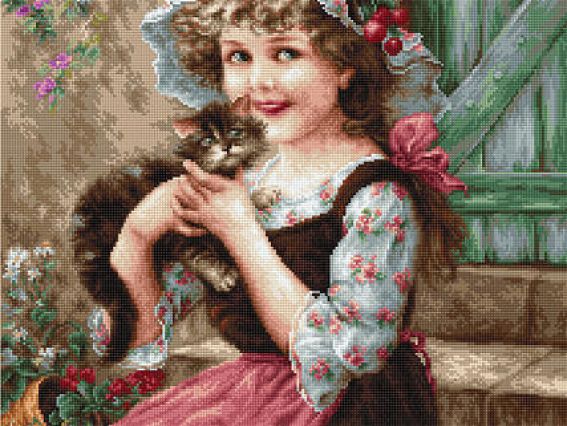 Набір для вишивання хрестиком B538 Маленьке кошеня, Лука-С