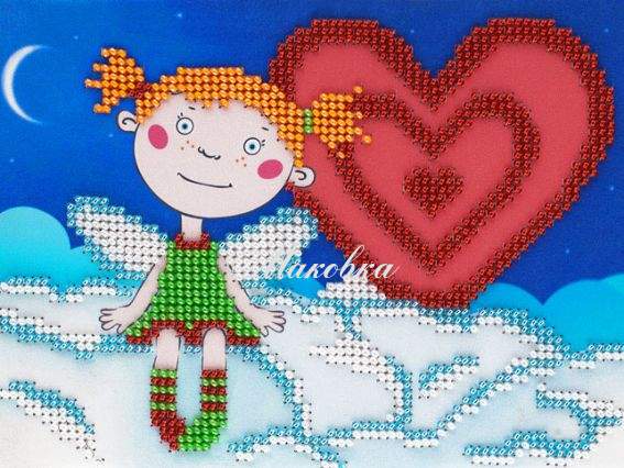 Вышивка бісером Девочка на тучке, L-606, Louise Вышивка бісером Девочка на тучке, L-606, Louise