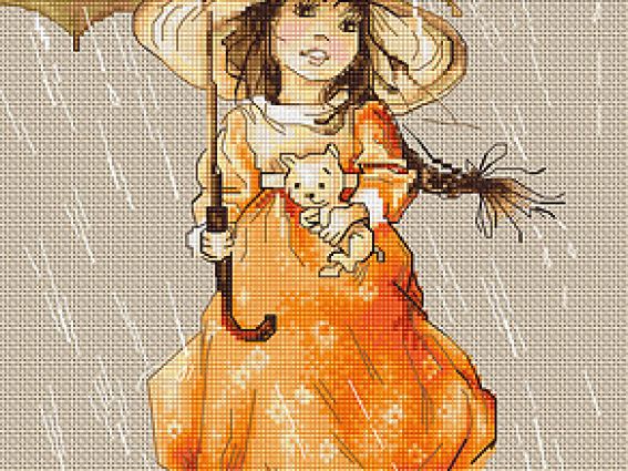 Набір для вишивання хрестиком В1065, Парасолька, Лука-С