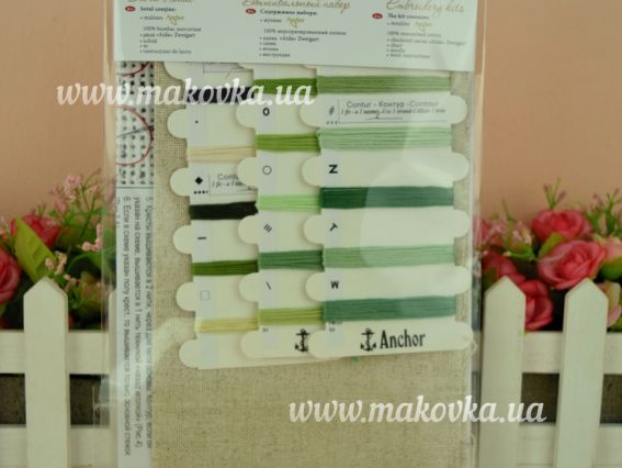 Набор для вышивания крестом PM1235 Торбинка Мята Лука-С Luca-S 