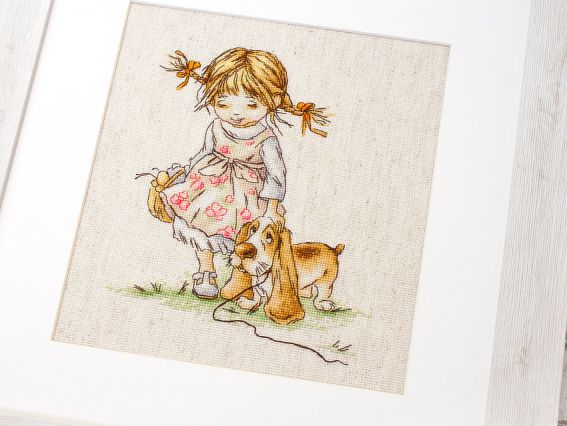 Набір для вишивання хрестиком В1074, Прогулянка, Лука-С 