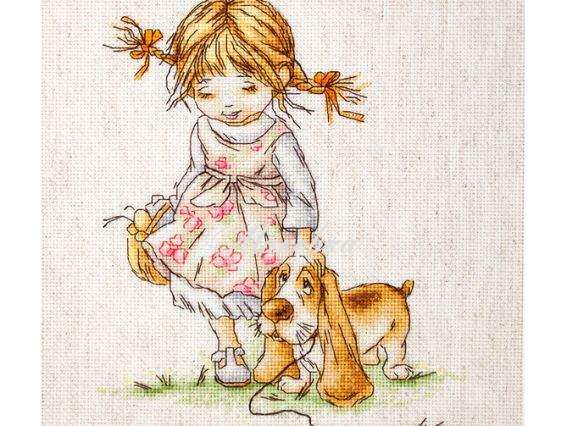 В1074, Прогулянка, Luca-S вишивка нитками В1074, Прогулянка, Luca-S вишивка нитками