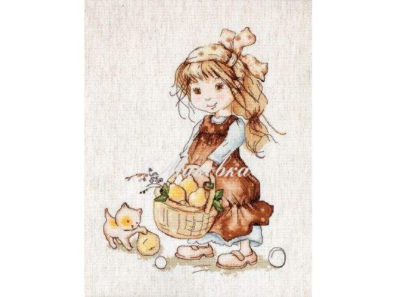 В1076, По груші, Luca-S вишивка нитками В1076, По груші, Luca-S вишивка нитками