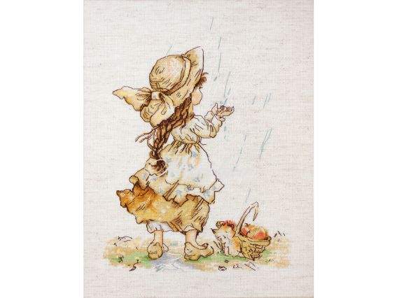 В1077 Літній дощ, Luca-S вишивка нитками В1077 Літній дощ, Luca-S вишивка нитками