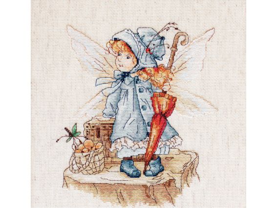 В1110, Фея (на пеньці), Luca-S, вишивка нитками В1110, Фея (на пеньці), Luca-S, вишивка нитками