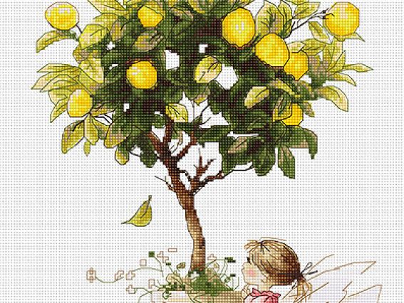Набір для вишивання хрестиком B1111 Лимони (фея), Luса-S Broderie