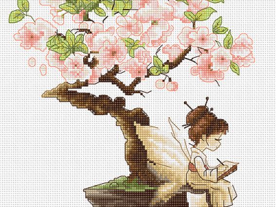 Набір для вишивання хрестиком B1114 Сакура (фея), Лука-С